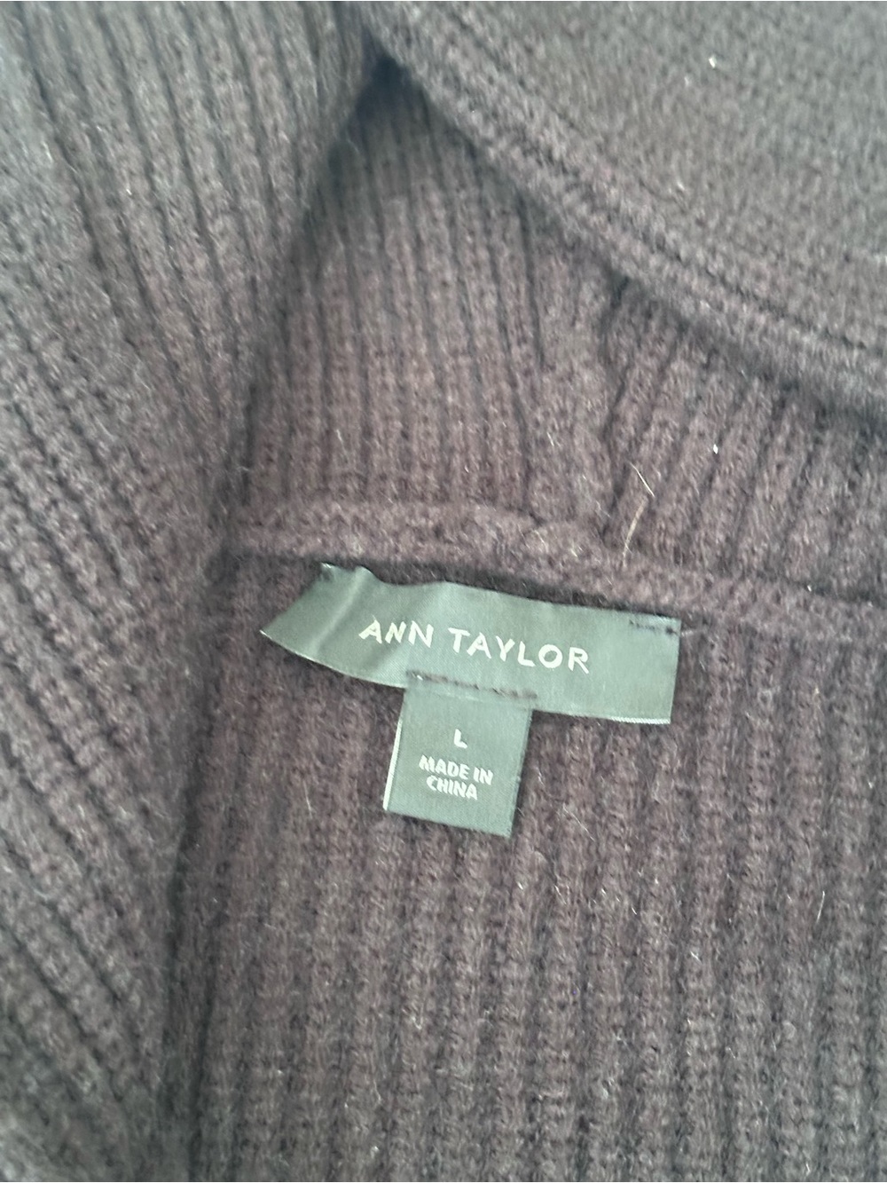 Ann Taylor Hooded long Black button Cardigan Sweater Sz L - Picture 5 of 9